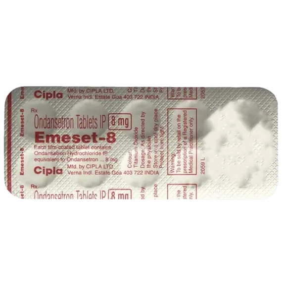 emset 8mg tablet 10's